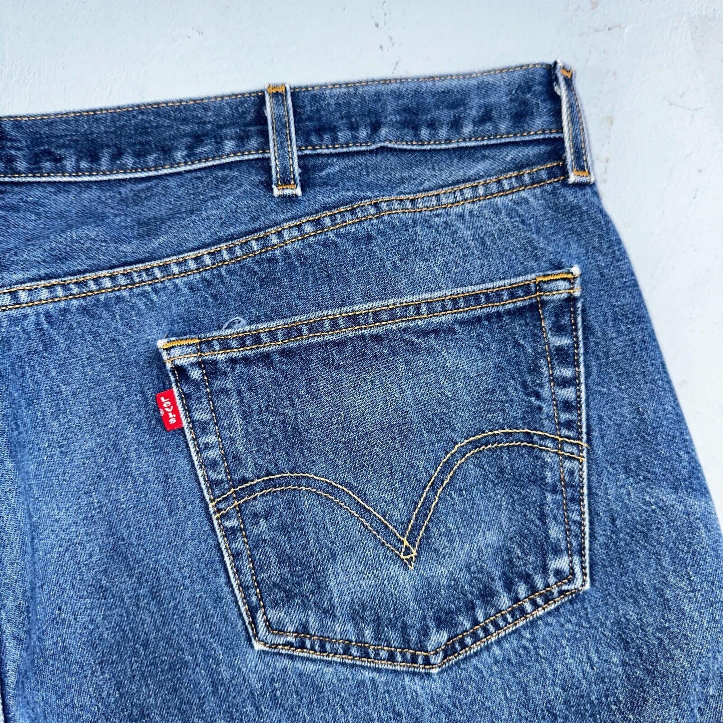 Levis 501 Vintage Y2K Mexico Straight Leg Jeans 46x30 90s Med Wash Act 44x27