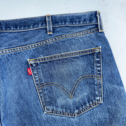 Levis 501 Vintage Y2K Mexico Straight Leg Jeans 46x30 90s Med Wash Act 44x27