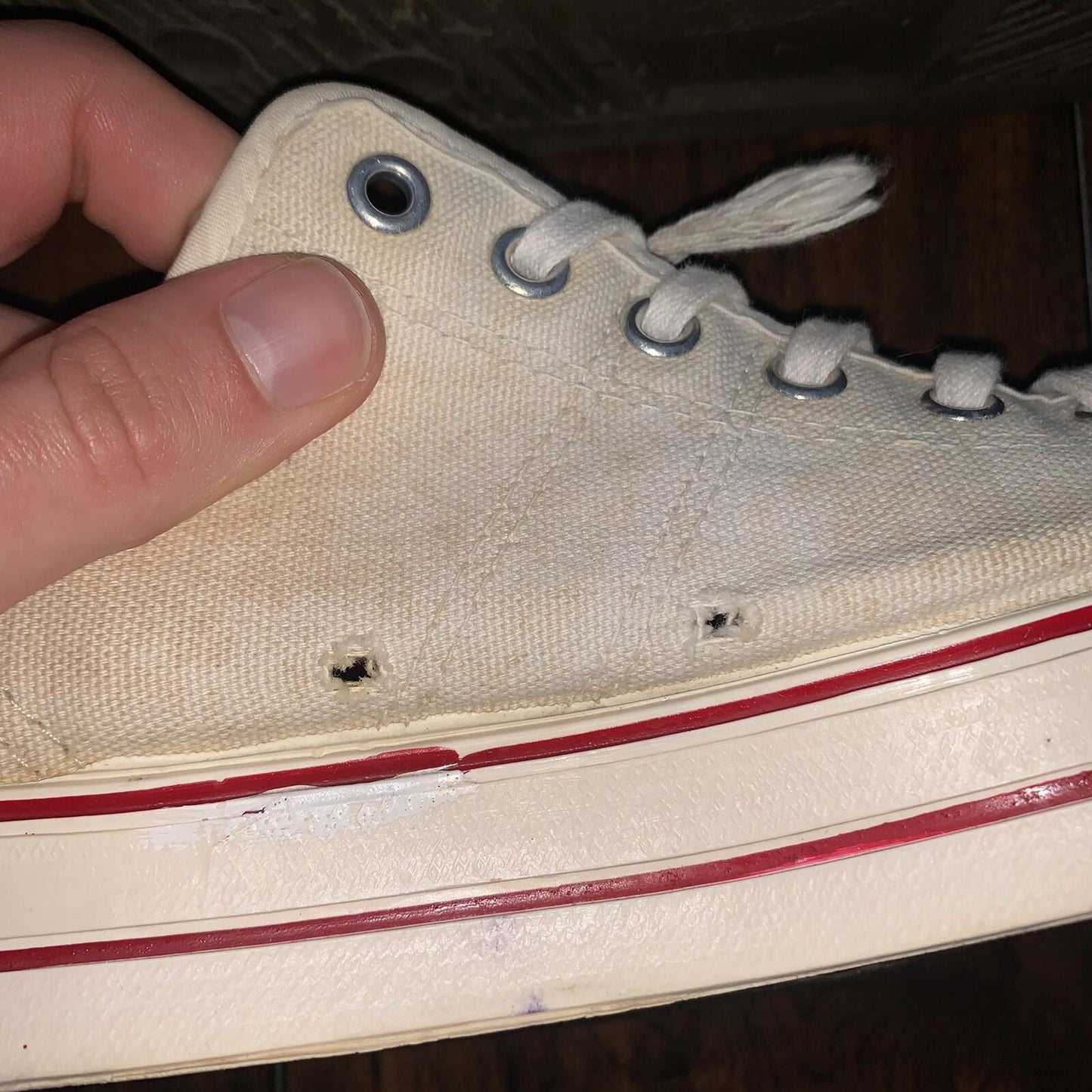 Vintage 60s 50s CONVERSE Chuck Taylor All Star Blue Label White 7 Low RARE USA