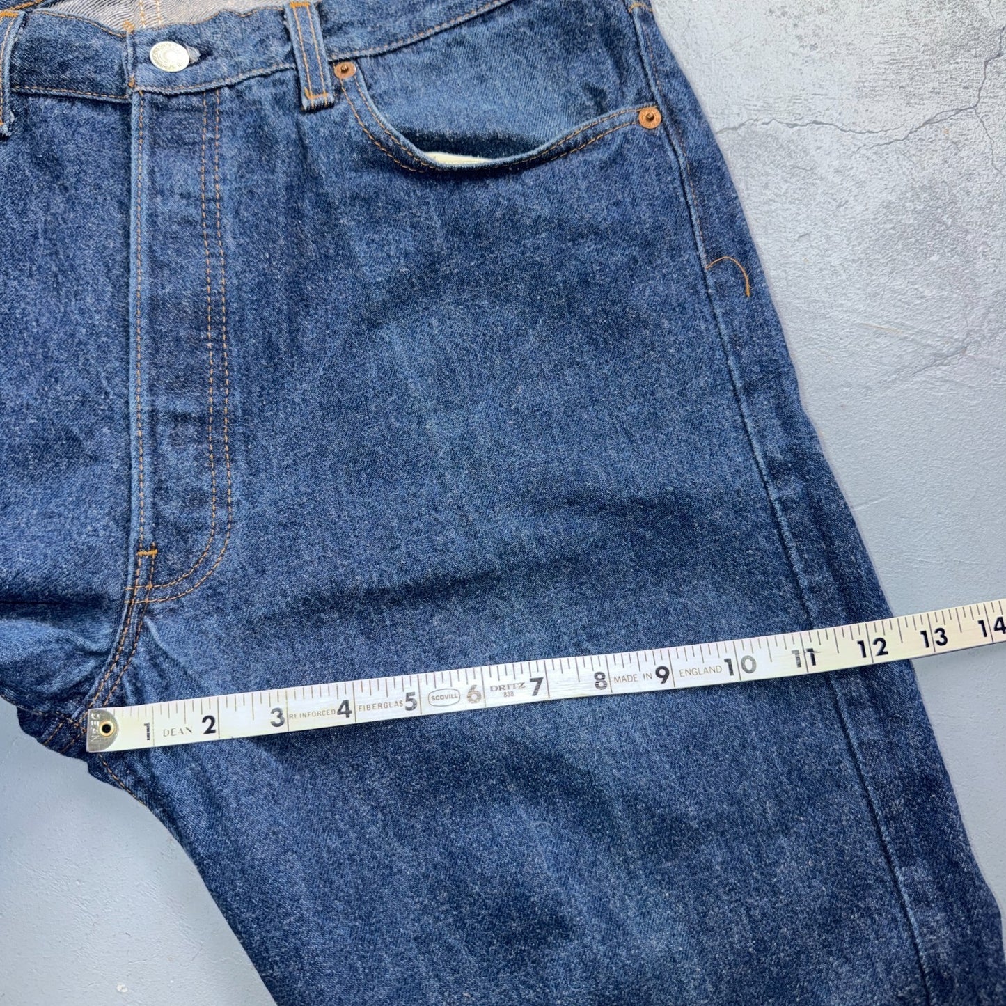 Levis 501 Vintage 80s USA XX Straight Leg Jeans Blue Dark Wash 36x34 Act 33x33