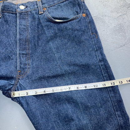 Levis 501 Vintage 80s USA XX Straight Leg Jeans Blue Dark Wash 36x34 Act 33x33