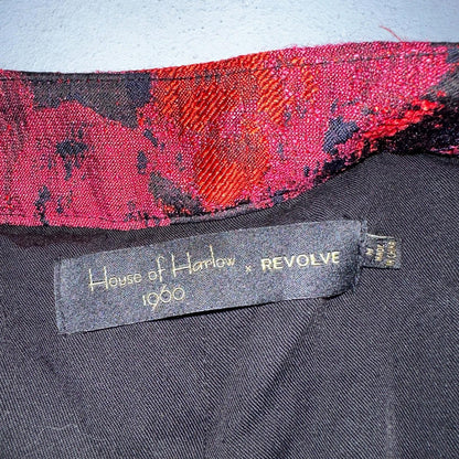 House Of Harlow 1960 Jacket Women Red Cropped REVOLVE Silvio Top Floral M