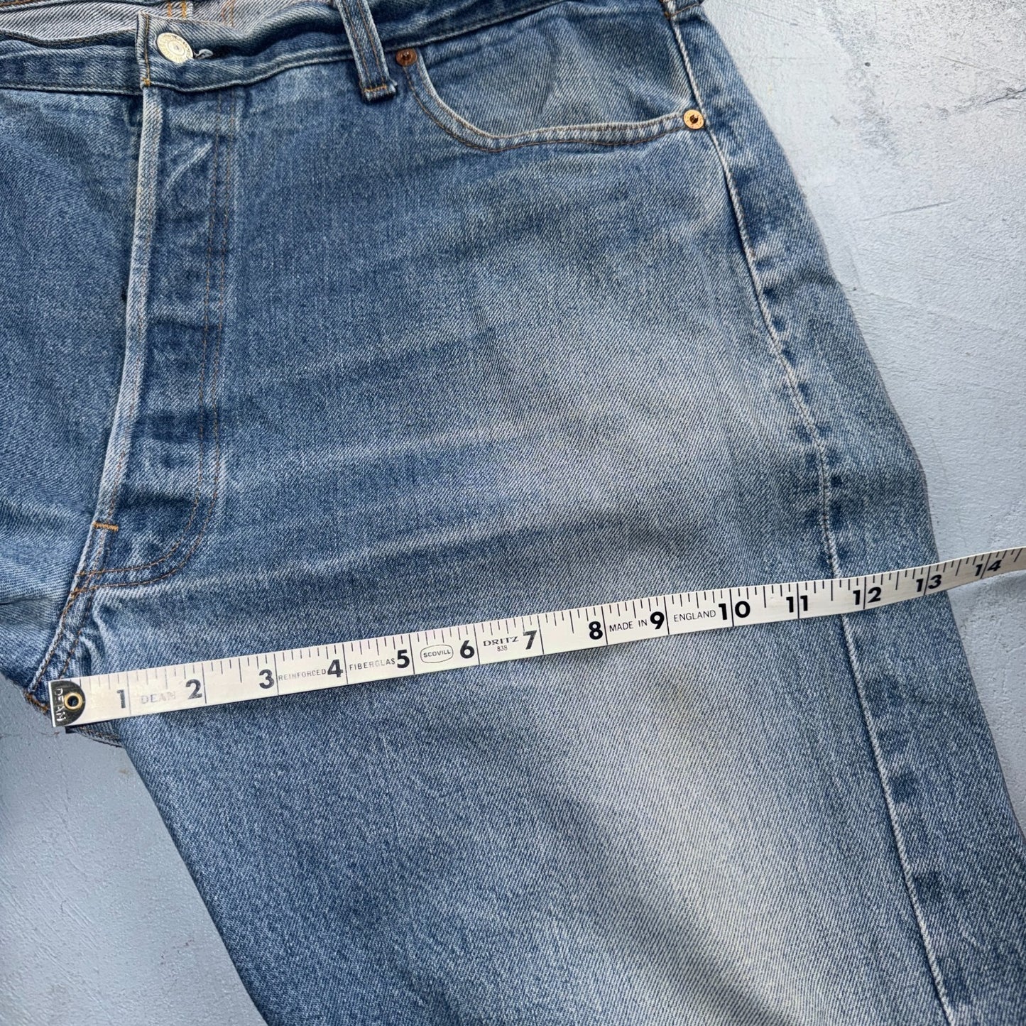 Levis 501 Vintage 80s Redline Selvedge USA XX Jeans Light Wash 40x34 Act 38x30