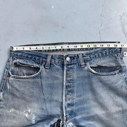 Levis 501 Vintage 80s Redline Selvedge USA XX Jeans Light Wash 36x36 Act 33x32