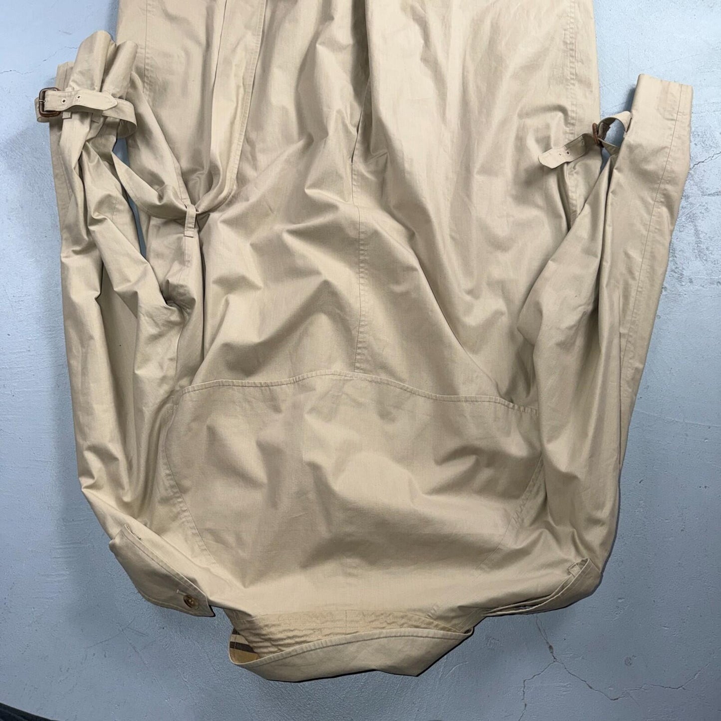 Burberry Trench Coat VTG Mens 46 Beige Check Collar Made in England Classic Belt