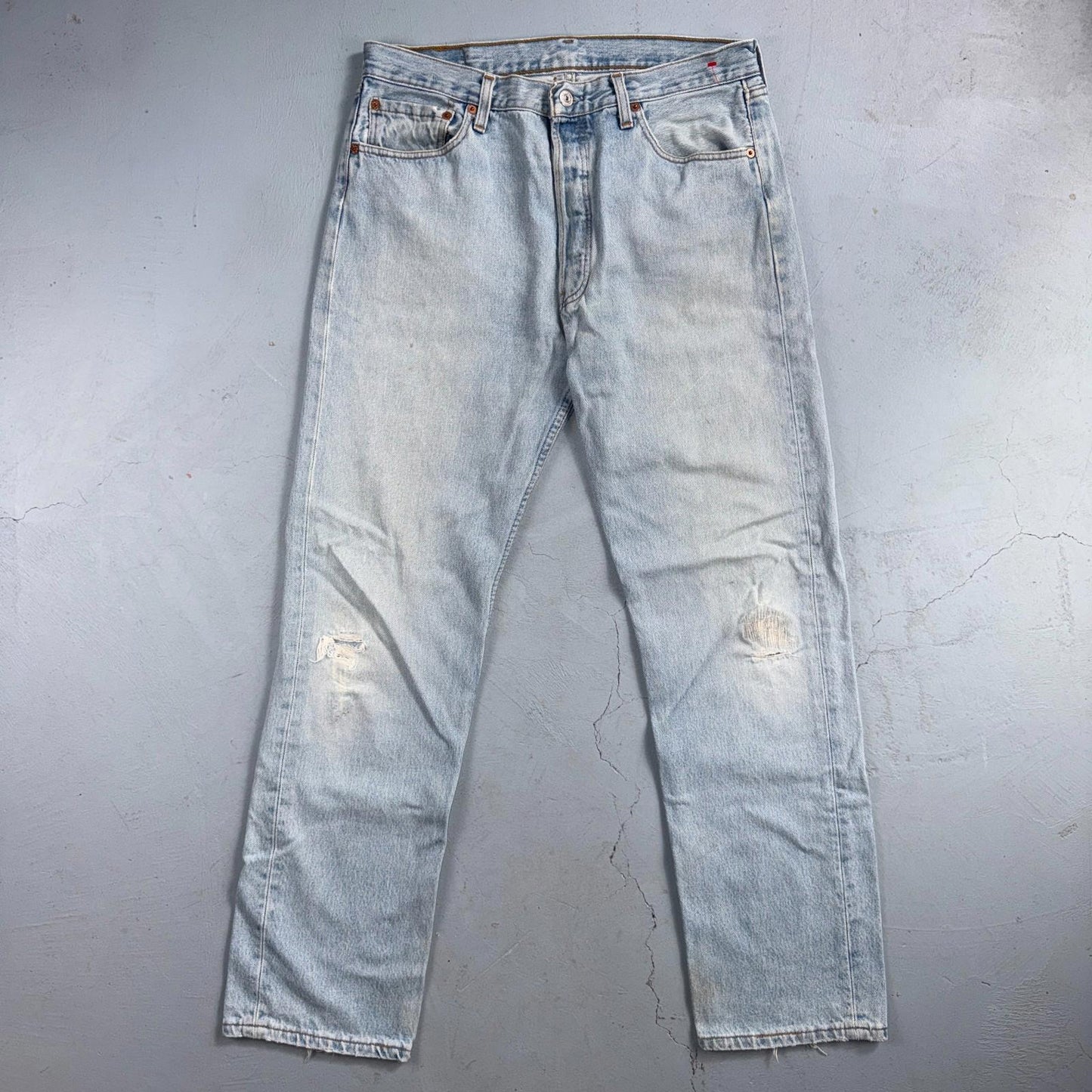 Levis 501 Vintage Y2K 90s XX Straight Leg Jeans Blue Light Wash 34x32 Act 33x31