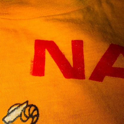 Sink Navy 1970s USN Army VTG T Shirt Yellow Jaws Shark Spoof Movie Rockabilly