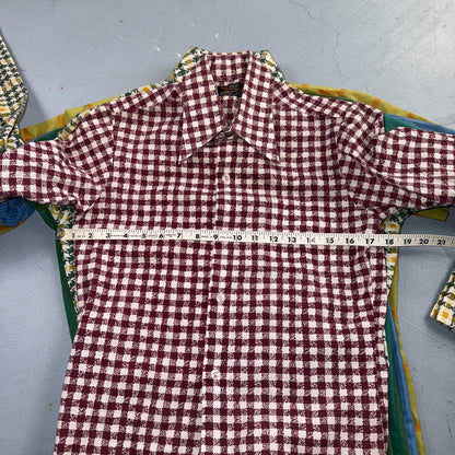 VTG Penneys Boys Button Shirt Size 18 1950s Rockabilly Lot Towncraft 60s Stripes