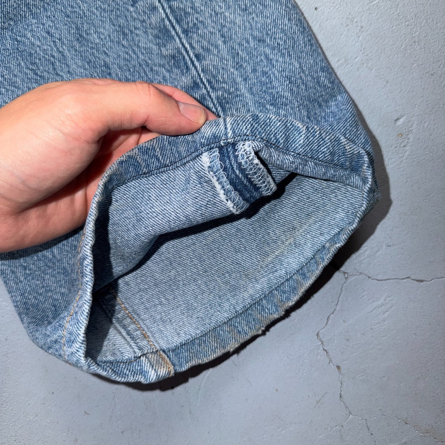 Levis 501 Vintage 90s USA XX Straight Leg Jeans Blue Light Wash 38x30 Act 38x25
