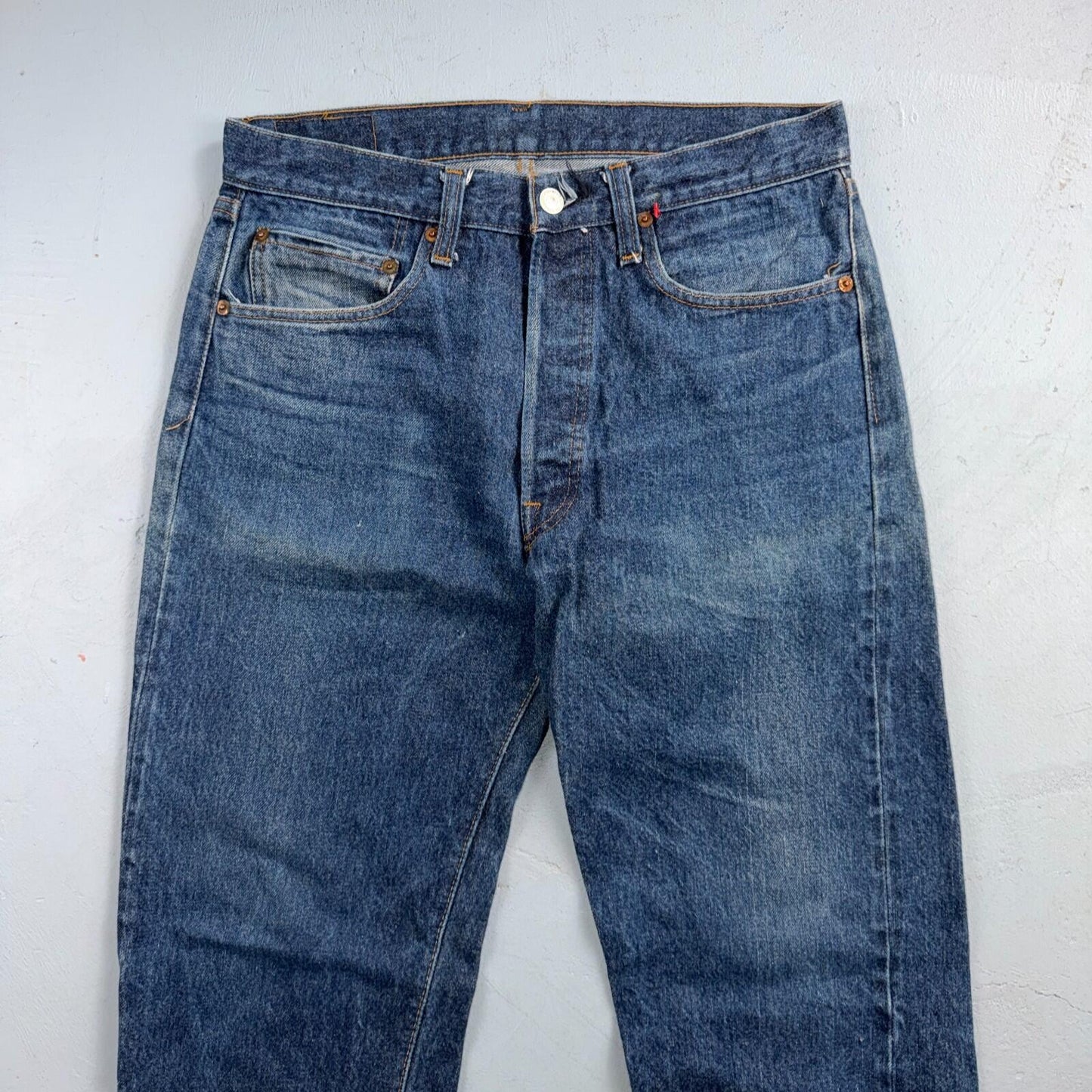 Levis 501 Vintage 80s Redline Selvedge USA XX Jeans Dark Wash 33x31 Act 31x27