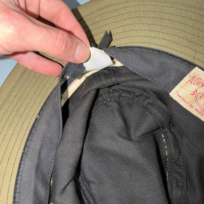 Filson VTG Tin Cloth Packer Hat Made in USA Large Used Worn Canvas USA 80s