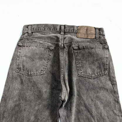 Levis 501 Vintage 80s USA XX Straight Leg Jeans Black Heavy Dark Dyed Act 28x31