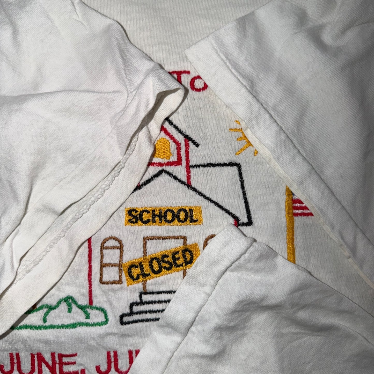 VTG 90s Reasons To Teach June July August Funny Teacher T Shirt USA University