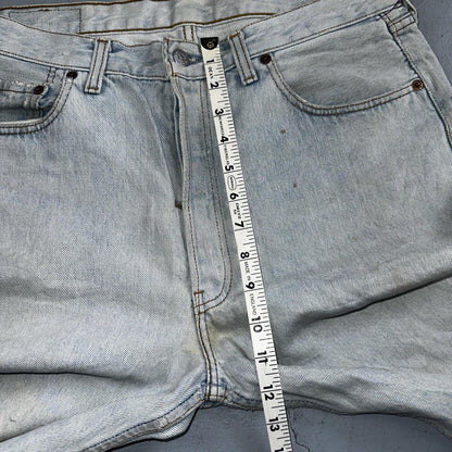 Levis 501 Vintage 90s Y2K XX Straight Leg Jeans Blue Light Wash 34x36 Act 33x31