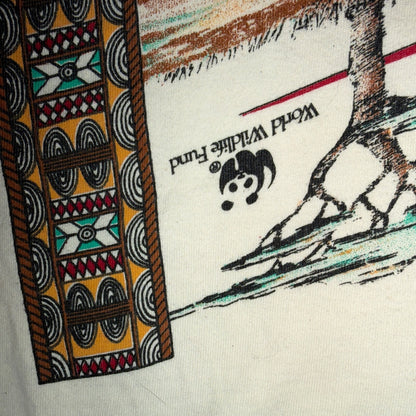 Cheetah Jostens VTG T Shirt 90s Animal Africa Lions Tigers Wildlife Fund Graphic