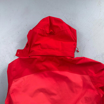 Jack Wolfskin Rain Jacket Womens XL Red Full Zip Windbreaker Outdoors Parka