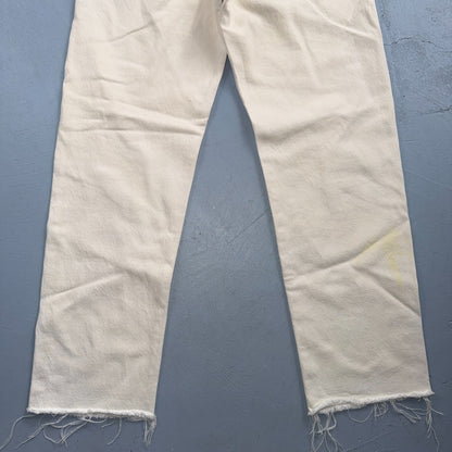 Levis 501 Vintage 80s USA XX Straight Leg Jeans White Light Wash 33x30 Act 31x28