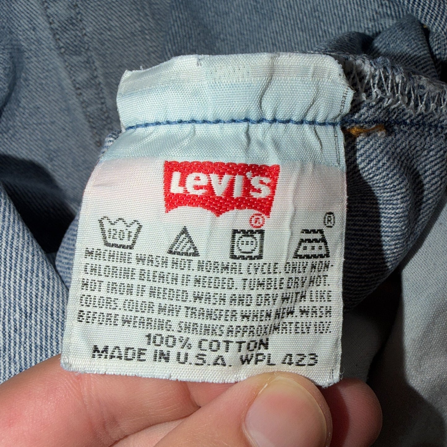 Levis 501 Vintage 90s USA XX Straight Leg Jeans Blue Light Wash 38x31 Act 36x28