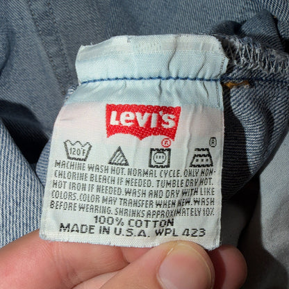 Levis 501 Vintage 90s USA XX Straight Leg Jeans Blue Light Wash 38x31 Act 36x28