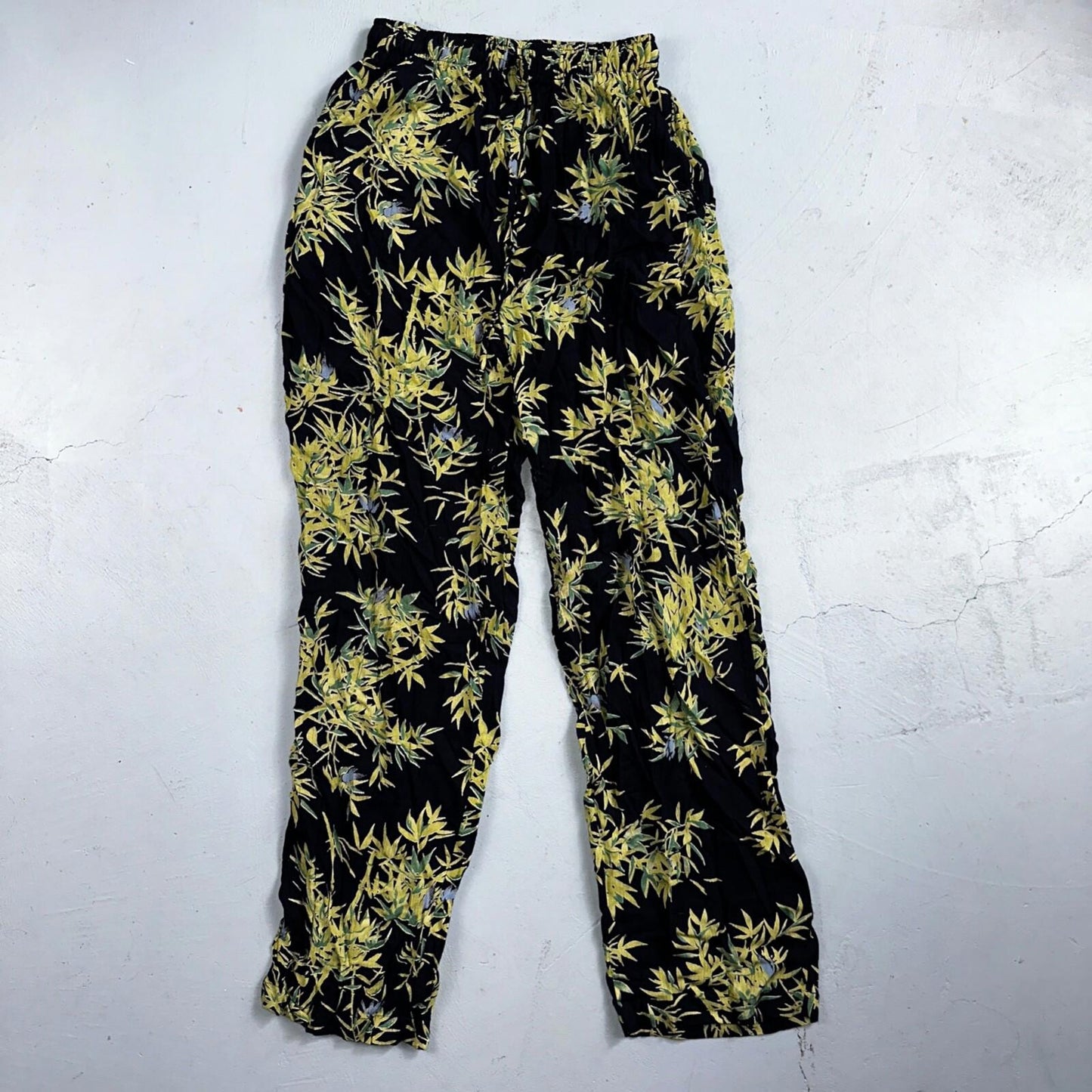 Clio VTG 2 Piece Set Blouse Shirt Pants Rayon Hawaiian Floral Boho Chic 1980s