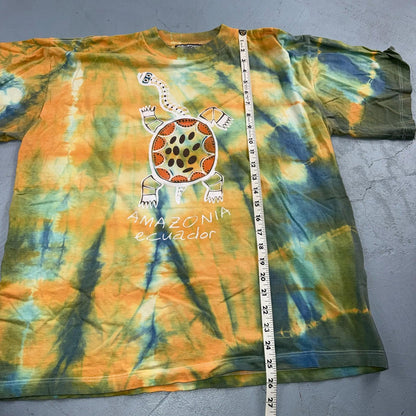 Ecuador Chain Stitch VTG T Shirt Travel Mexico Traditional Novelty Tie Dye Lot 3