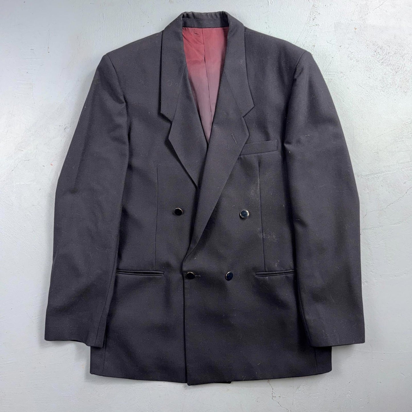 MASCIARELLI MODA DEL MONDO Pure Wool Suit Double Breast Jacket Vintage 80s