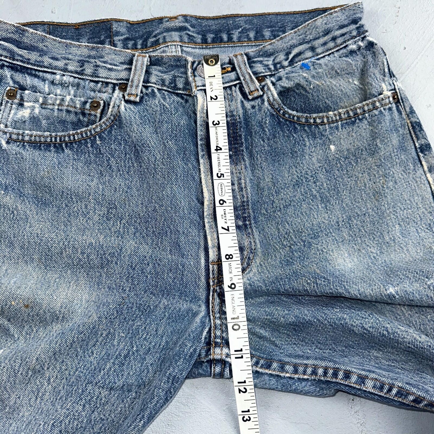 Levis 501 Vintage 80s USA XX Straight Leg Jeans Blue Light Wash 31x34 Act 30x32