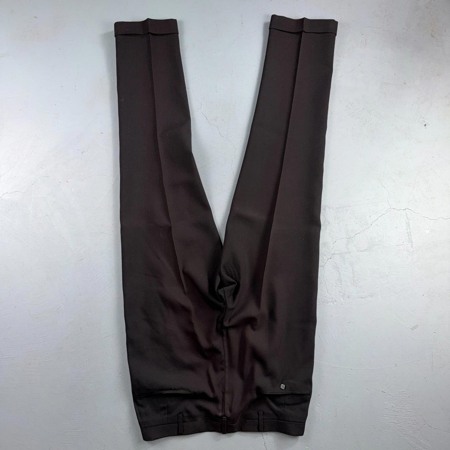 VTG 60s Penneys Towncraft Twill Pants 32x33 Black 1960s Rockabilly Penn Prest