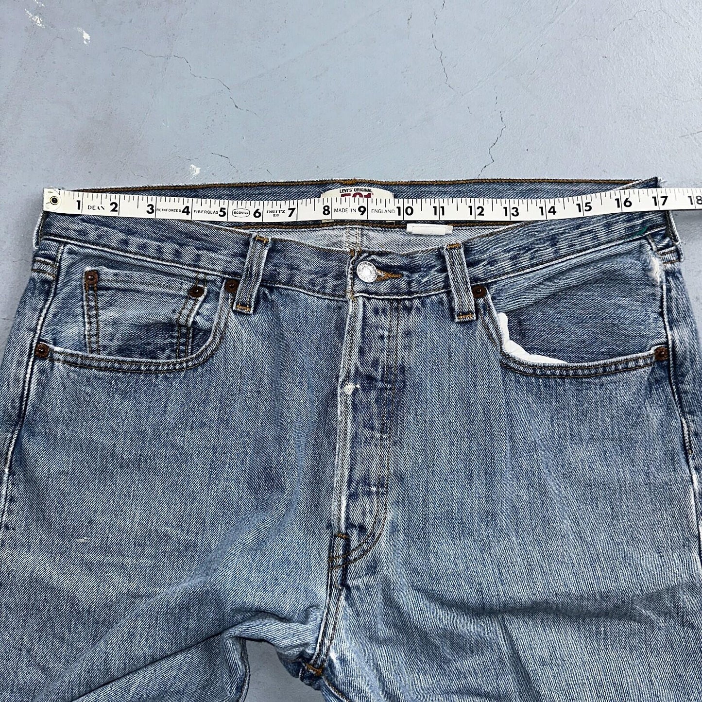 Levis 501 Vintage Y2K XX Straight Leg Jeans Blue Light Wash 34x32 Act 34x31