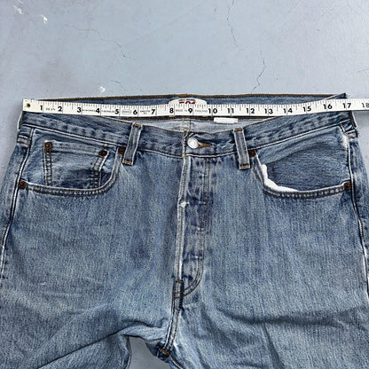Levis 501 Vintage Y2K XX Straight Leg Jeans Blue Light Wash 34x32 Act 34x31