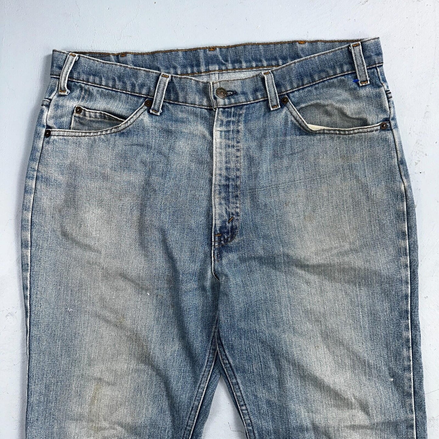 Levis 517 Vintage 80s USA Orange Tab Bootcut Flare Blue Jeans Talon Act 38x28