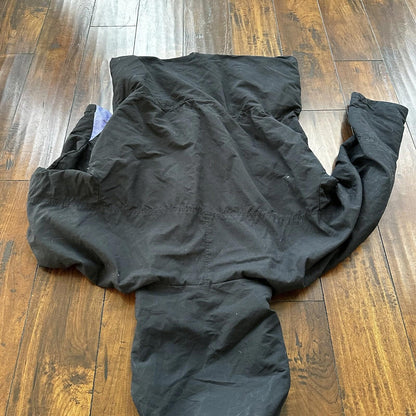 Patagonia Womens Jacket Black Pockets Nylon Logo Zip 8 Vtg Hiking Outdoors