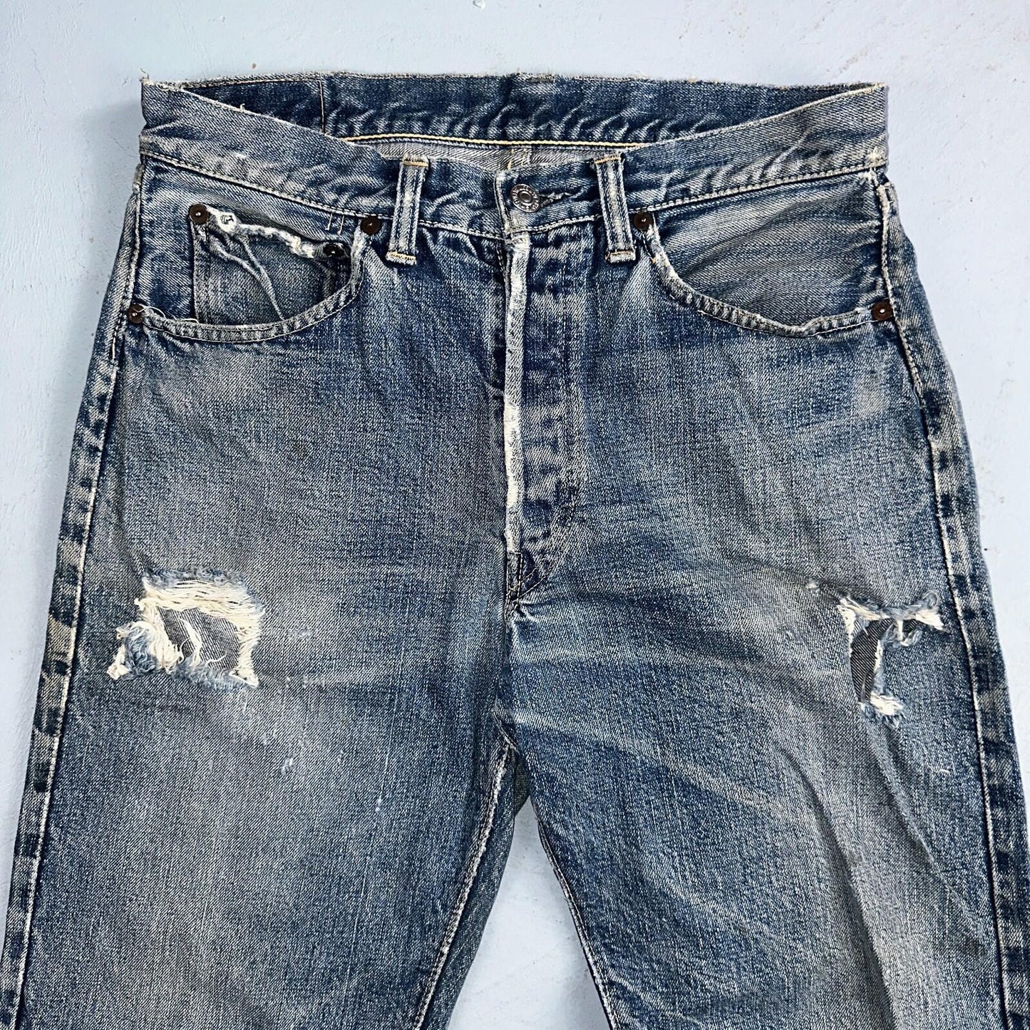 Levis 501 XX Big E Vintage 40s Redline Selvedge USA XX 1940s 50s Jeans 29x28