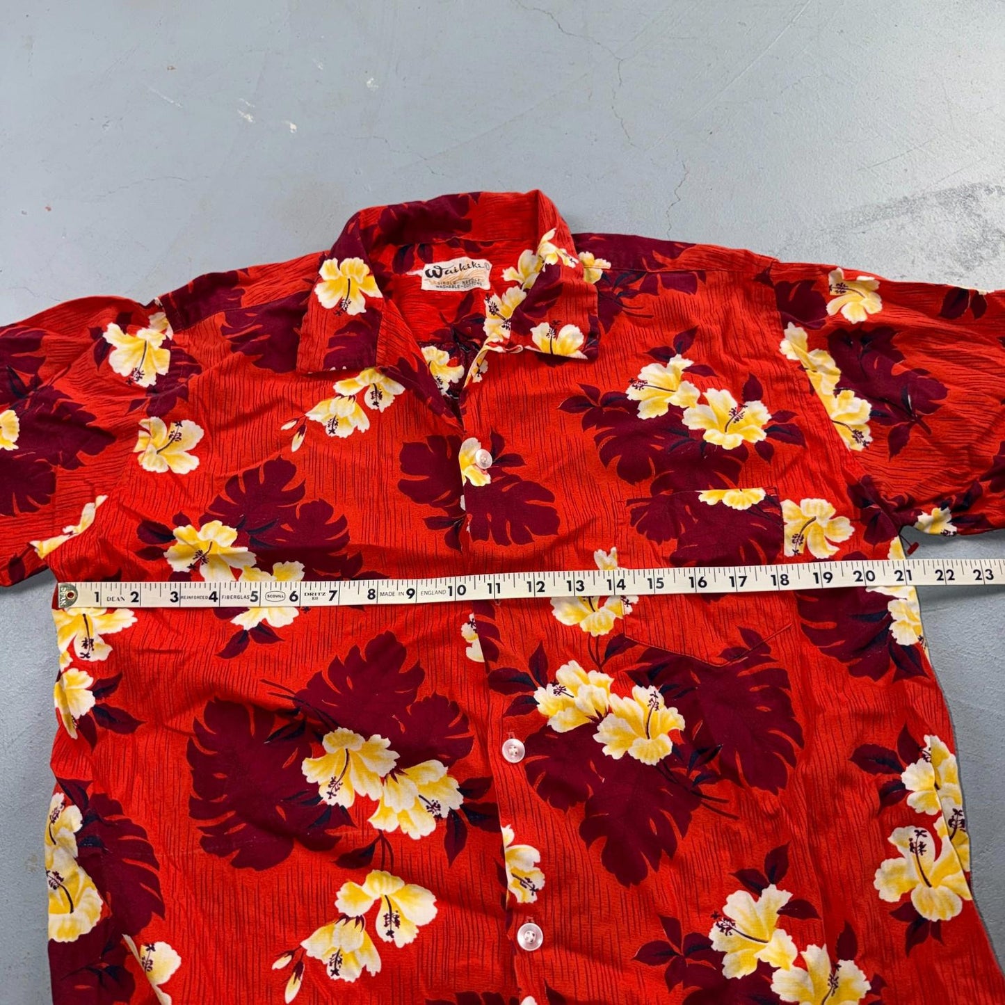 Vintage 60s 70s Waikiki Holiday Hawaiian Shirt Mens L Aloha Tropical Beach Retro