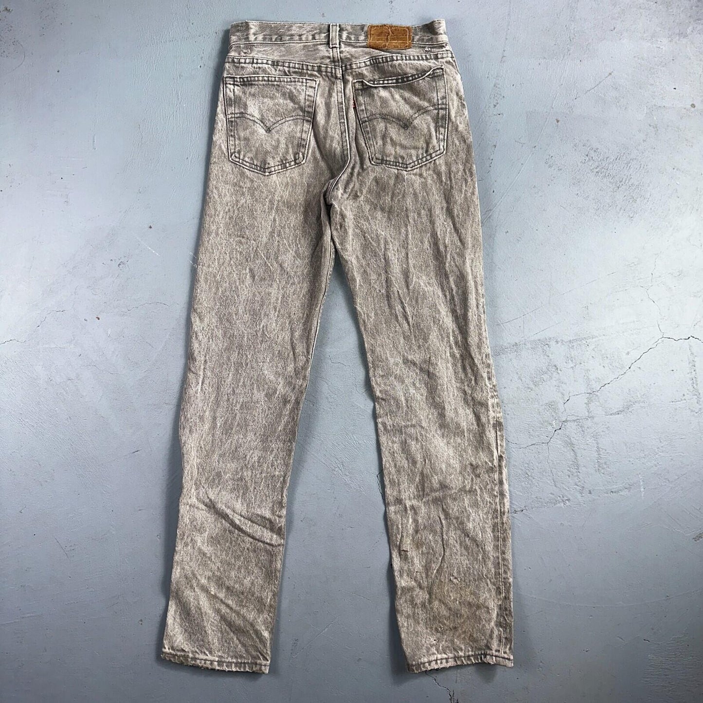 Levis 501 Vintage 80s USA XX Straight Leg Jeans Gray Acid Wash 27x32 Act 26x31