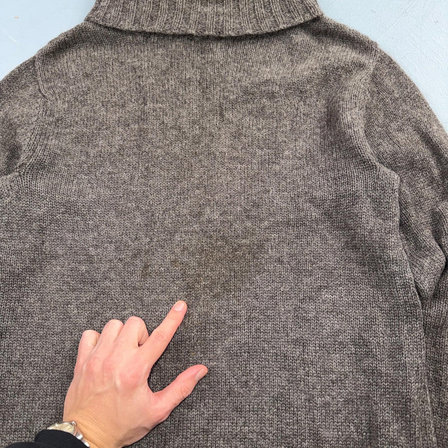 Eileen Fisher 100% Baby Alpaca Turtleneck Sweater Brown Size Small Luxury