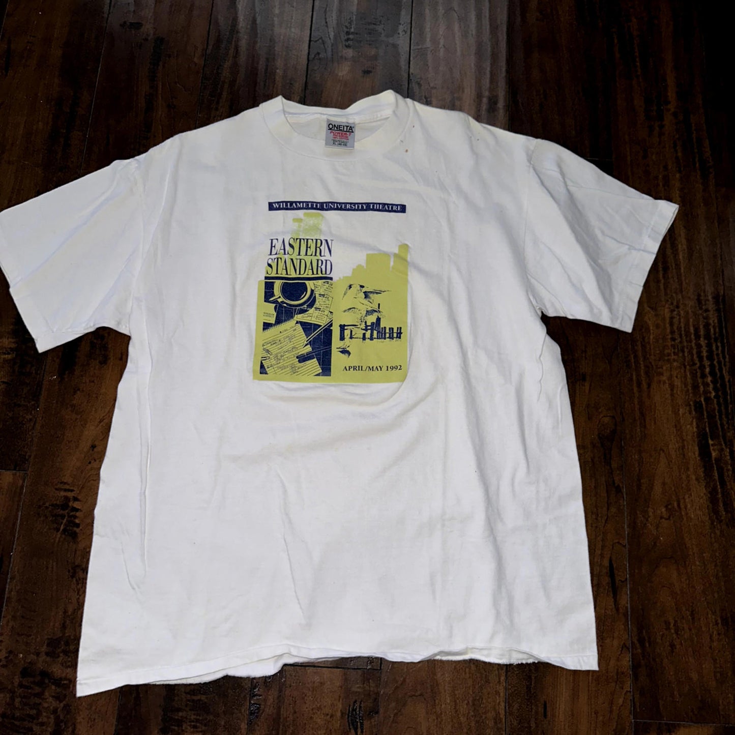 Vintage T Shirt Willamette University Salem Oregon Theatre Music Art Love 1992
