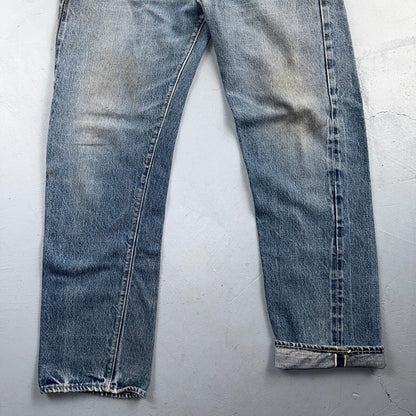 Levis 501 Vintage 70s SS Redline Selvedge USA Jeans Light Wash 36x34 Act 34x30
