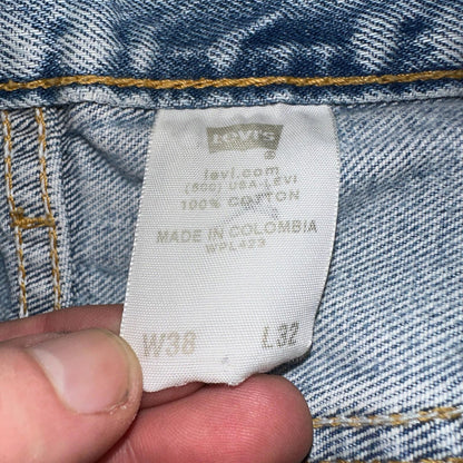 Levis 501 Vintage Y2K XX Straight Leg Jeans 90s Blue Light Wash 38x32 Act 37x30