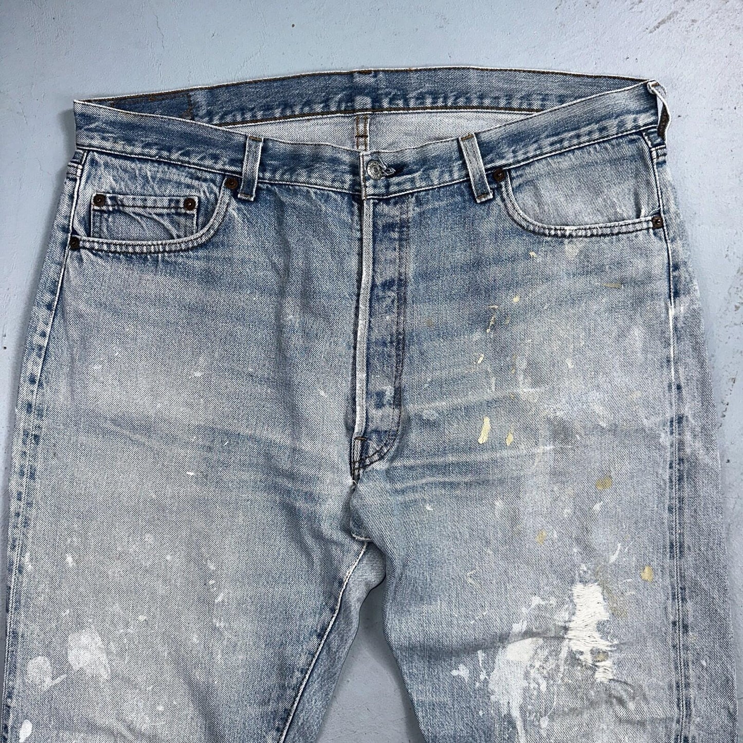 Levis 501 Vintage 80s Redline Selvedge USA XX Jeans Light Wash 40x33 Act 38x30
