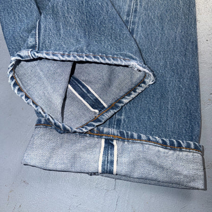 Levis 501 Vintage 80s Redline Selvedge USA XX Jeans Light Wash Act 33x32