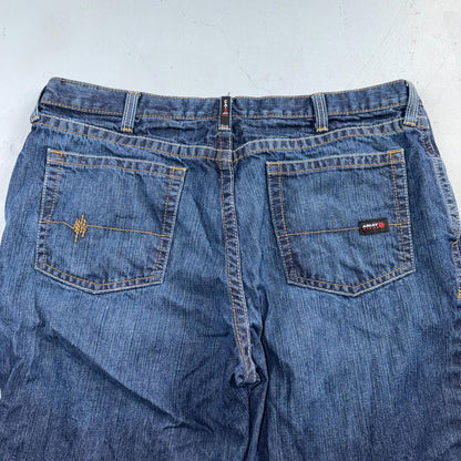 Ariat M4 FR Jeans Mens Blue Flame Resistant Cat 2 Relaxed Boot Cut 42x30 Denim