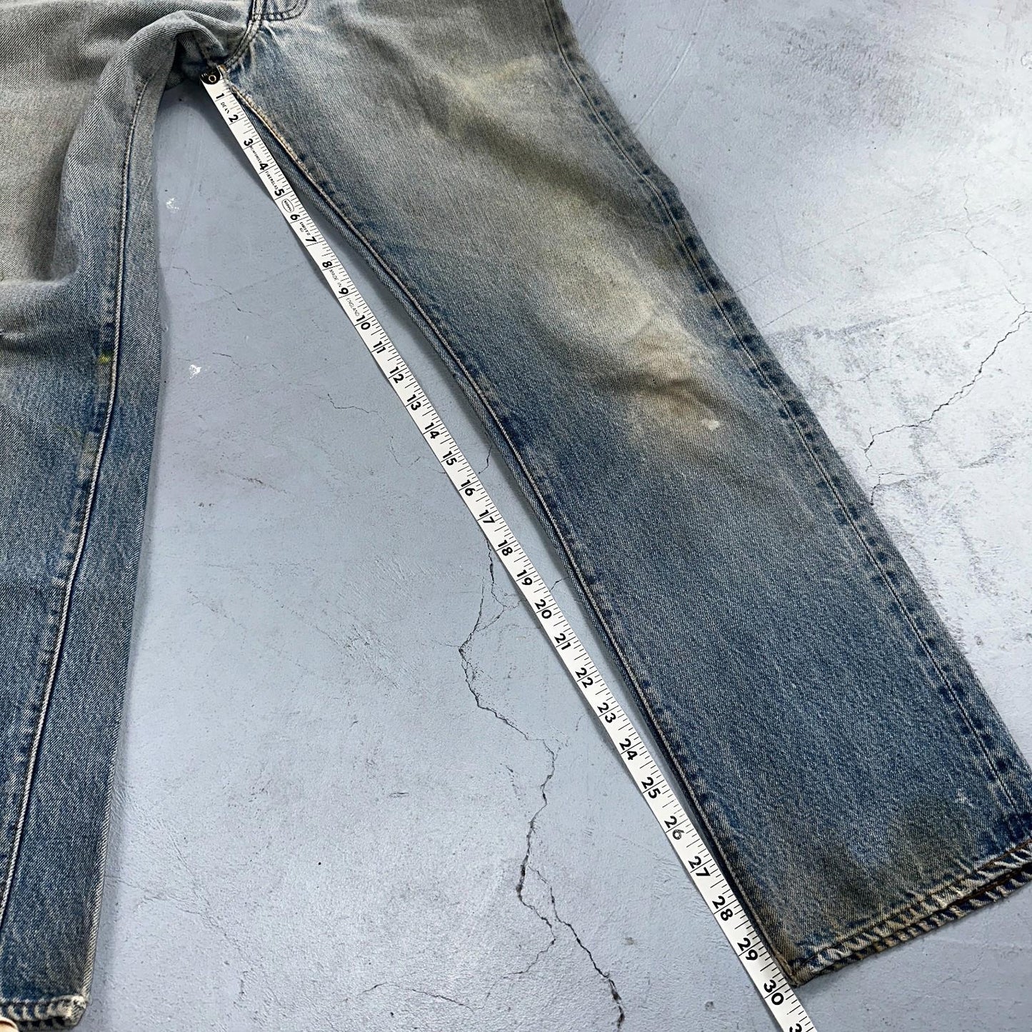 Levis 501 Vintage 80s Redline Selvedge USA XX Jeans Light Wash Worn Act 30x30