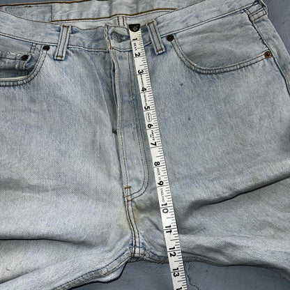 Levis 501 Vintage 90s Y2K XX Straight Leg Jeans Blue Light Wash 34x36 Act 33x31
