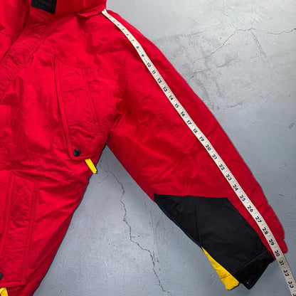 Vintage Marlboro Country Store Red Down Puffer Winter NO HOOD Jacket Men’s L