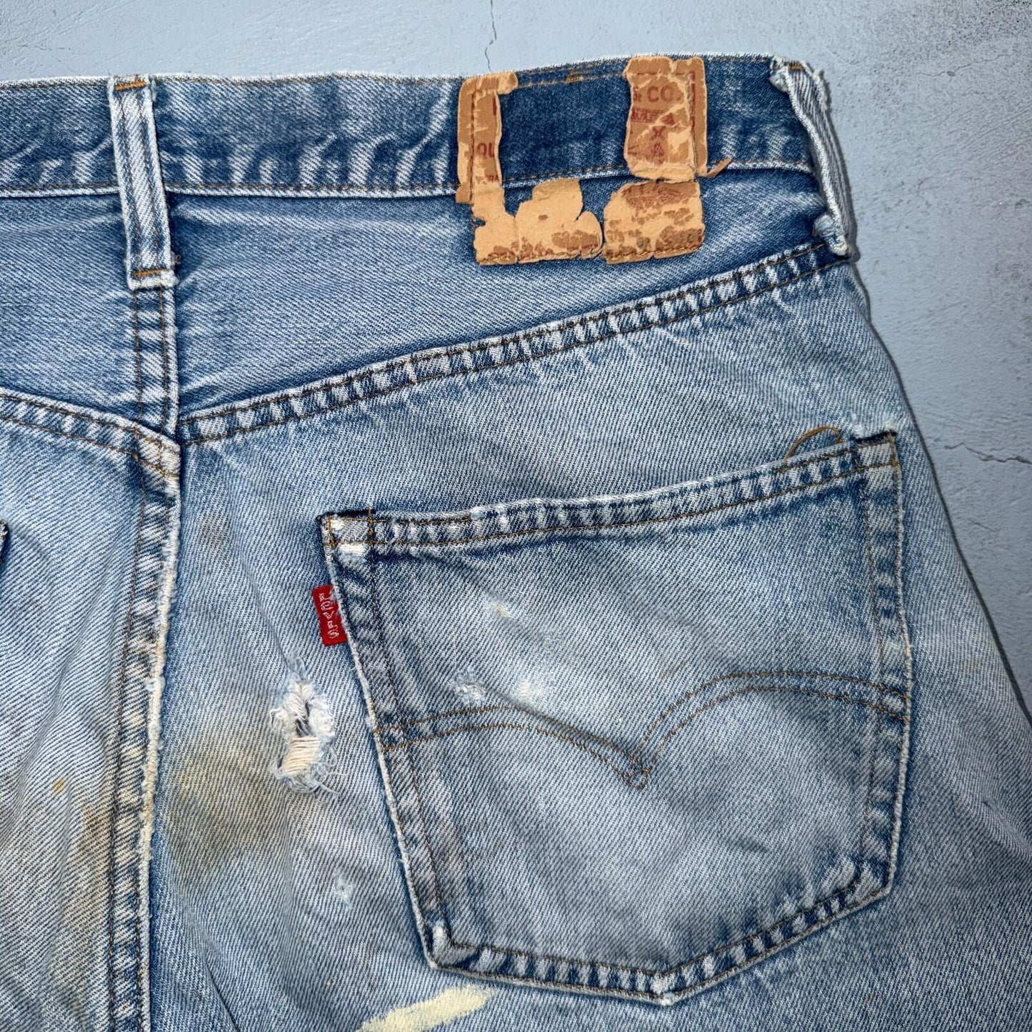 Levis 501 Vintage 80s Redline Selvedge USA XX Jeans Light Wash 34x36 Act 32x32