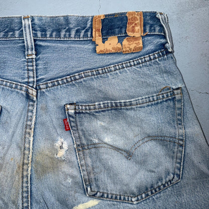 Levis 501 Vintage 80s Redline Selvedge USA XX Jeans Light Wash 34x36 Act 32x32