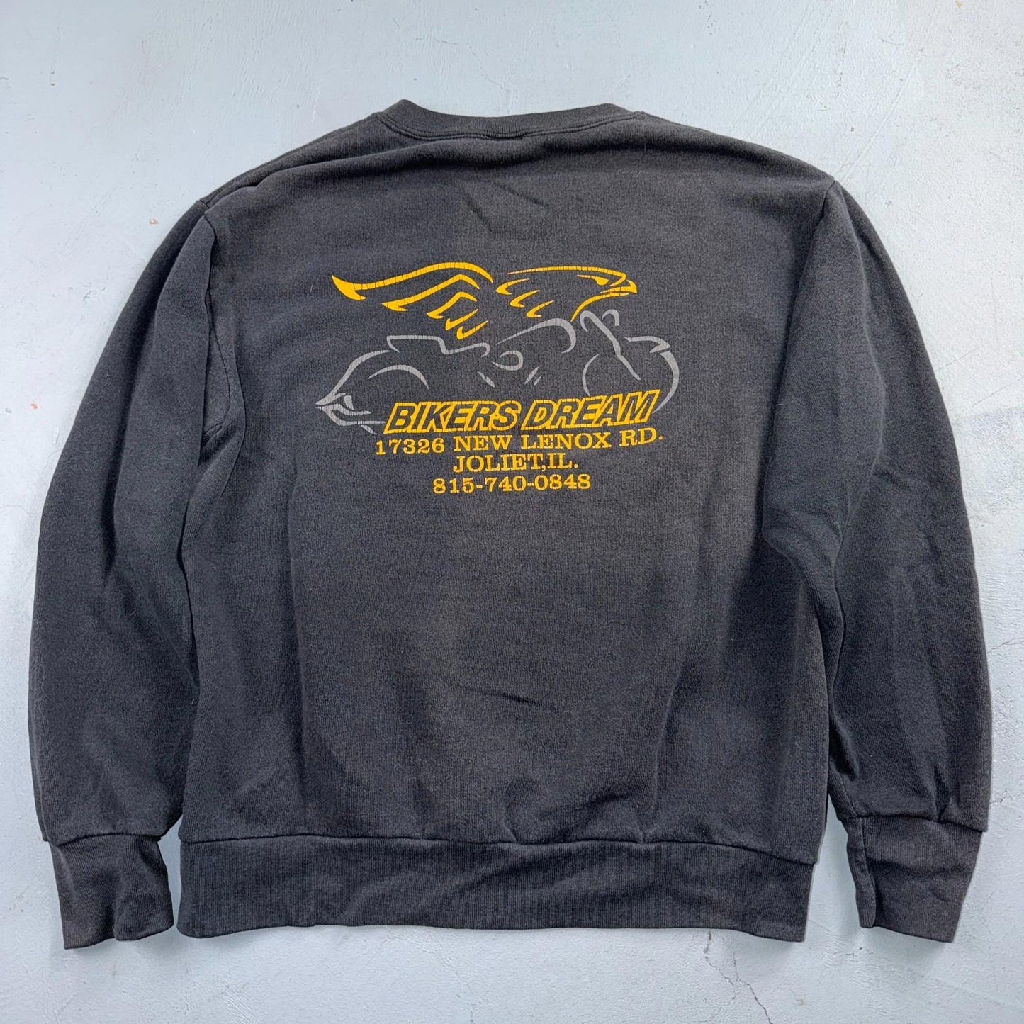 VTG 80s Harley Davidson Motorcycle Sweatshirt Nobodys Ol Lady Joliet 3D Emblem