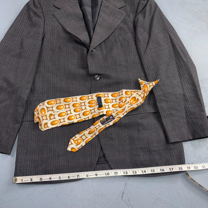 1960s 1950s VTG Mens 2 PC Suit 38 Jacket Coat Pants Gray Union Wool Rockabilly