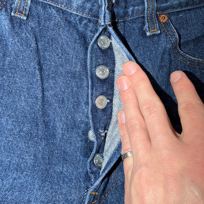 Levis 501 Vintage 80s USA XX Straight Leg Jeans High Rise Sz 13 Womens Act 27x31